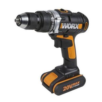 Worx WX373 Taladro Percutor + 2 Baterías 20V 2.0Ah + Maletín