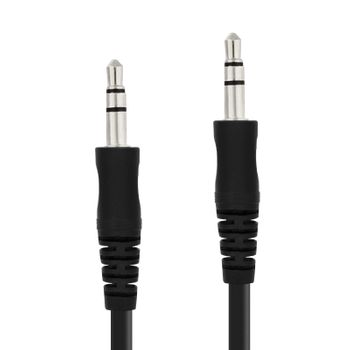 Cable De Audio Jack 3,5 Mm Auxiliar Sonido Estéreo 3m Linq - Negro