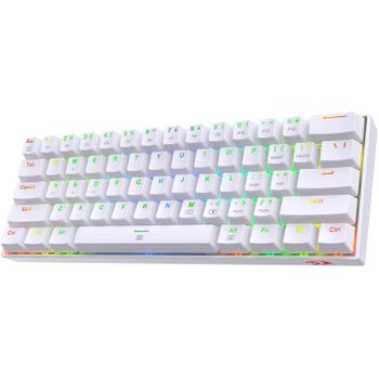 Teclado Mecánico Gaming 60% K630 Dragonborn Rgb White Blanco