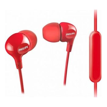 Philips She3555 Red Auriculares Intrauditivos She3555/ Con Micrófono/ Jack 3.5/ Rojos