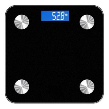 Forever Bab01001 Bascula Negra Fit Digital Para Baño Balanza Escala Inteligente Peso Grasa B