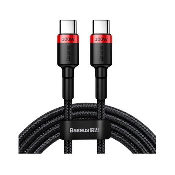 Cable Usb-c Baseus Cafule Pd 2.0 100w 2m Negro/rojo