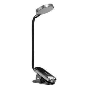 Luz Led Inalámbrica Clip Brazo Flexible Botón Táctil Batería 24h Baseus Negro