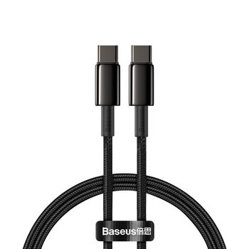 Baseus Tugsten Gold 100w Cable Usb-c A Usb-c 1m Negro