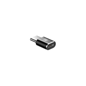 Convertidor Usb-c (macho) A Micro Usb (hembra) En Color Negro Baseus