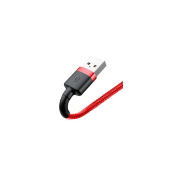 Cable Datos Y Carga Con Conectores Usb Y Lightning 1m 2.4a Rojo Baseus