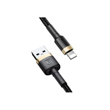 Cable Datos Y Carga Con Conectores Usb Y Lightning 1m 2.4a Dorado  Y  Baseus