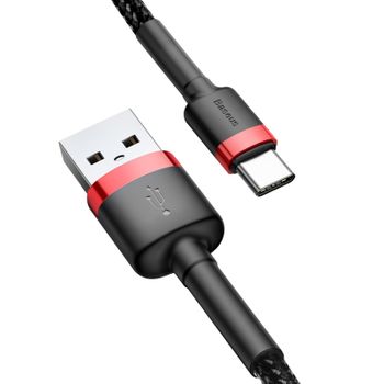 Cable Usb A Usb De Tipo C Carga Y Sincronización Rápida 50 Cm Baseus - Negro