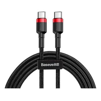 Cable Usb-c Baseus Cafule Pd 2.0 60w 2m Negro/rojo
