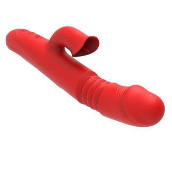 Vibrador De Calefacción Columpio De Clítoris Estimulador Telescópico Juguetes Sexuales Femeninos (rojo)