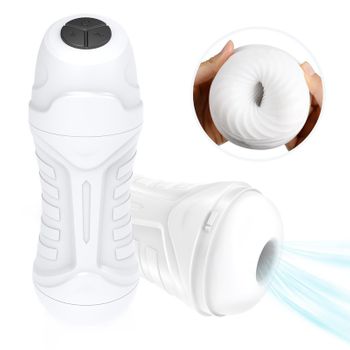 Masturbador Automático Para Hombres, Taza De Masturbación Vibratoria De Succión (blanco)