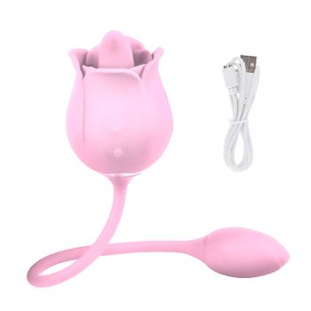 Vibrador Para Lamer La Lengua Rosa, Huevo Vibrador Y Burlón Para Mujeres (rosa)