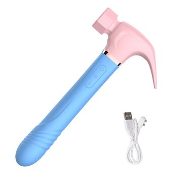 Vibrador Telescópico De Succión 4 En 1, Dispositivo De Masturbación Femenina (azul Rosa)