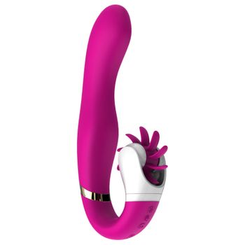 Vibrador Para Lamer La Lengua De Rotación De 360 ° Con Motor Dual De 12 Velocidades Para Mujeres (púrpura)