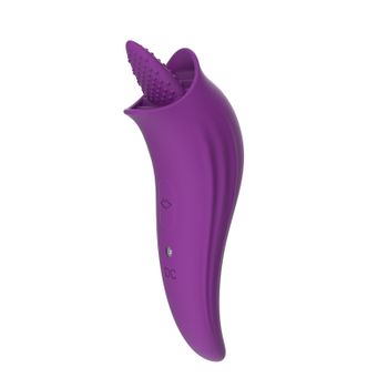 Vibrador De Masaje De Estimulación De Lengua Femenina (púrpura)