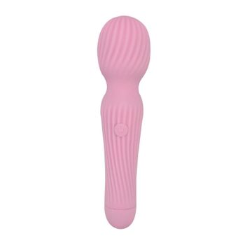 Vibrador De Silicona Inalámbrico A Rayas De 10 Velocidades Para Mujer (rosa)