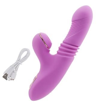 Vibrador De Succión Retráctil Automático Multifrecuencia Para Mujer (púrpura)