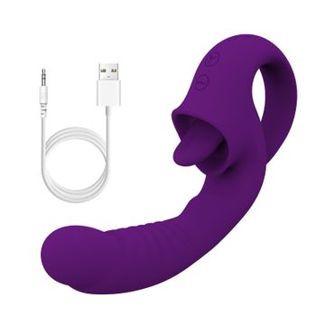 Vibrador De Masturbación Para Lamer La Lengua De 10 Frecuencias Para Mujeres (púrpura)