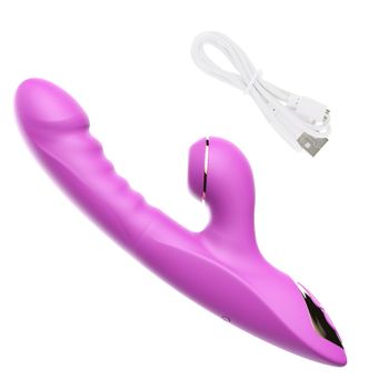 Vibrador De Masaje De Succión Y Calefacción Completamente Automático Para Mujeres (púrpura)