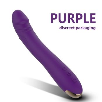 Vibrador De Silicona Suave De 10 Modos Para Mujer (púrpura)