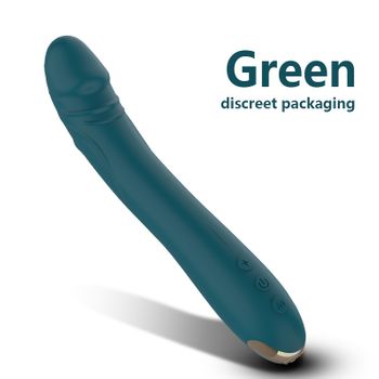 Vibrador De Silicona Suave De 10 Modos Para Mujer (verde)