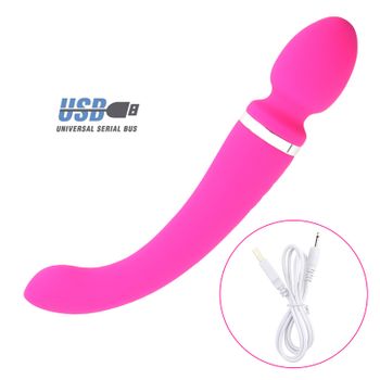 Vibrador Potente De Doble Cabeza De 10 Velocidades Para Mujer (rojo)