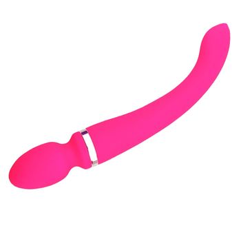 Vibrador Potente De Doble Cabezal De 10 Velocidades Para Mujer (rosa)