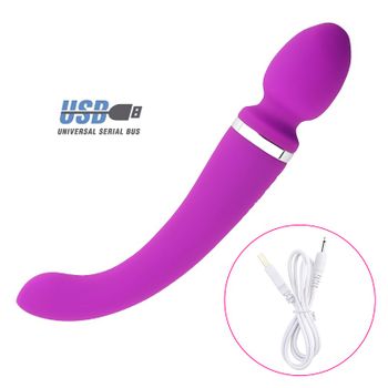 Vibrador Potente De Doble Cabeza De 10 Velocidades Para Mujer (púrpura)