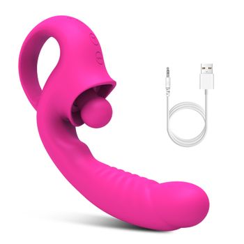 Vibrador De Masaje Telescópico De 10 Frecuencias Para Mujeres (rosa)