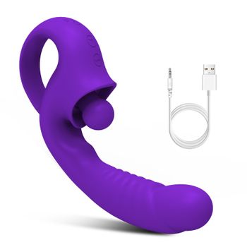 Vibrador De Masaje Telescópico De 10 Frecuencias Para Mujeres (púrpura)