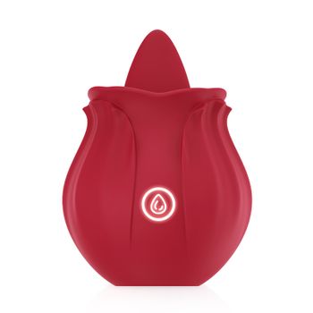 Vibrador Para Lamer La Lengua Resistente Al Agua Multifrecuencia Rose Para Mujeres (rojo)