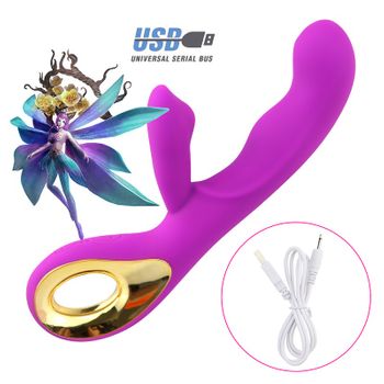 Vibrador Impermeable Potente Recargable Usb Para Mujer (púrpura)