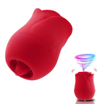 Vibrador De Succión De Lengua Rosa Para Mujer (rojo)