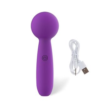 Mini Vibrador De Masaje Eléctrico De 10 Frecuencias Para Mujer (púrpura)