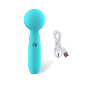 Mini Vibrador De Masaje Eléctrico De 10 Frecuencias Para Mujer (azul)