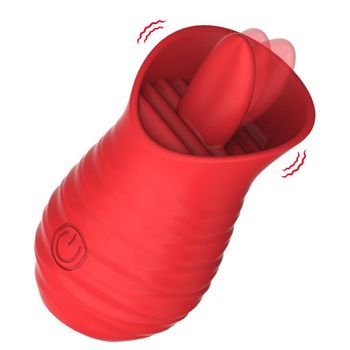 Vibrador De Masturbación Para Lamer La Lengua De 10 Frecuencias Para Mujeres (rojo)