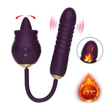 Vibrador De Masaje Telescópico Para Lamer La Lengua Rosa Para Mujeres (púrpura)