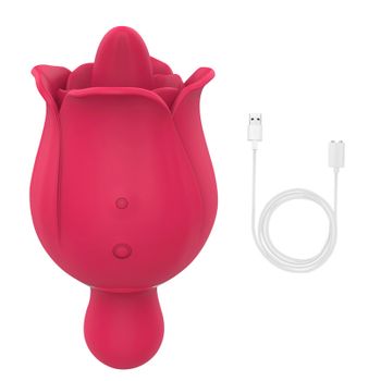 Vibrador De Masaje Para Lamer La Lengua Mini Rosa Para Mujer (rojo)