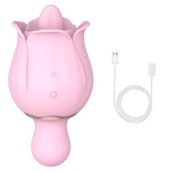 Vibrador De Masaje Para Lamer La Lengua Rosa Mini Para Mujer (rosa)