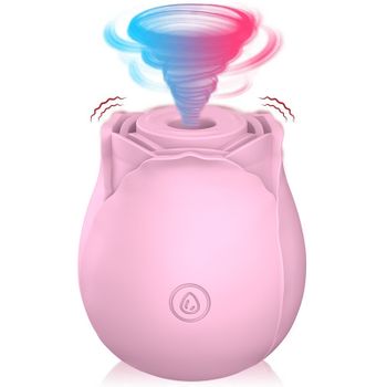 Vibrador De Masaje De Succión De Rosa Multifrecuencia Para Mujer (rosa)