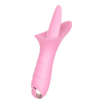 Vibrador De Masaje Para Lamer La Lengua De Silicona De 10 Frecuencias Para Mujeres (rosa)