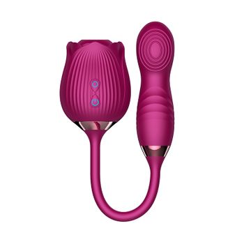 Vibrador De Masaje De Succión De Rosa Multifrecuencia Para Mujer (púrpura)