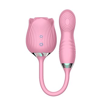 Vibrador De Masaje De Succión De Rosa Multifrecuencia Para Mujer (rosa)