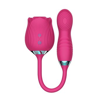 Vibrador De Masaje De Succión De Rosa Multifrecuencia Para Mujer (rosa Roja)