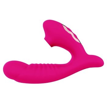 Vibrador De Masaje De Succión Multifrecuencia Para Mujer (rosa Roja)