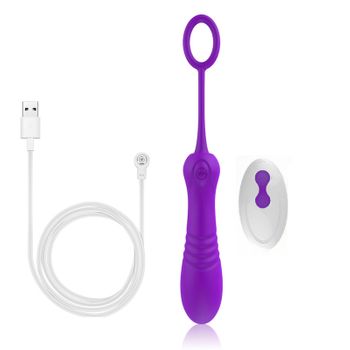 Vibrador De Masaje Telescópico De Control Remoto Inalámbrico Multifrecuencia (púrpura)