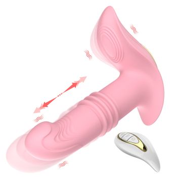 Vibrador De Masaje Telescópico Portátil Con Control Remoto Inalámbrico Para Mujeres (rosa)