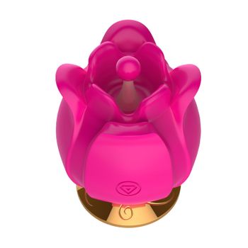 Vibrador De Masaje De Succión De Rosa Multifrecuencia Para Mujer (rosa Roja)