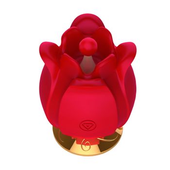 Vibrador De Masaje De Succión De Rosa Multifrecuencia Para Mujer (rojo)