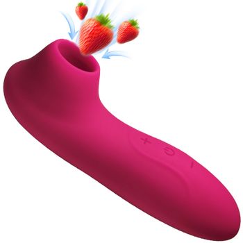 Vibrador De Masaje De Succión De 7 Frecuencias Para Mujer (rojo)